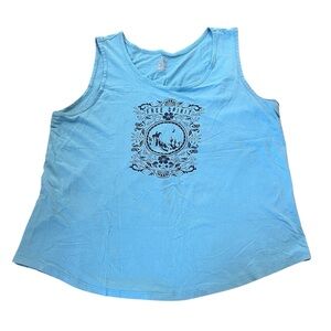 “Free Spirit”  Teal Blue Tank Top